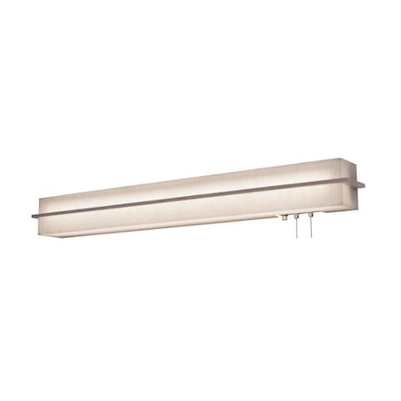 Afx Apex 38" LED Overbed Wall Light - Weathered Grey Finish - Linen White Shade APB3940L30ENWG-LW